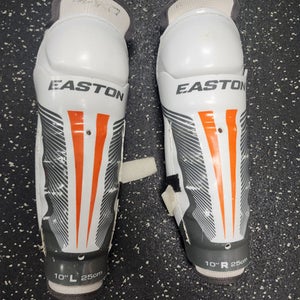 Used Easton MAKO Junior Shin Guards White 10" 11849-S000027528