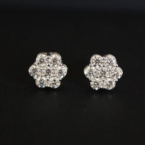 Moissanite earrings 5.6mm