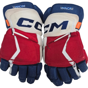 CCM Jetspeed Hockey Gloves 14" Pro Stock WolfPack Mancini Used (3) (13770)