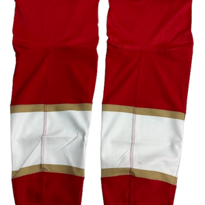 REEBOK CUSTOM HOCKEY SOCKS LARGE PANTHERS RED NHL NEW (13811)