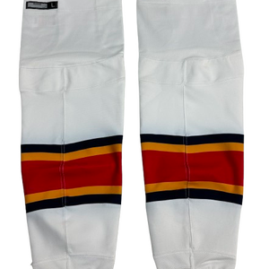 REEBOK CUSTOM HOCKEY SOCKS LARGE PANTHERS WHITE NHL NEW (13813)