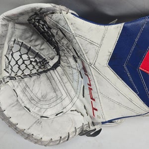 True Catalyst PX3 Custom Pro Goalie Glove Pro Stock Used Practice Palm AHL DOMINGUE (3) (13815)