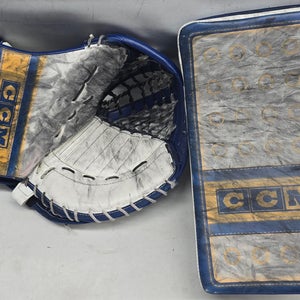 CCM Extreme Flex 7 Pro Goalie Glove and Blocker Set Custom Pro Stock Used ZHERENKO (13842)
