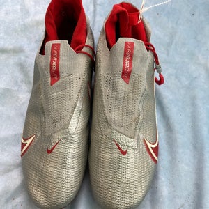 Silver Men's Size M 9.0 (W 10.0) Adult Nike Vapor Edge Elite 360 Flyknit Low Top Cleats Molded Cleat