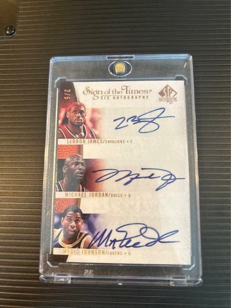 Sign Of Times Six Autographs 2/5 LeBron Mj Magic Garnett
