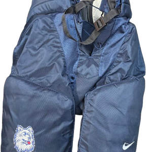 Nike Custom Pro Hockey Pants NCAA Navy Blue Women Medium UConn Bauer Used #9 (13869)