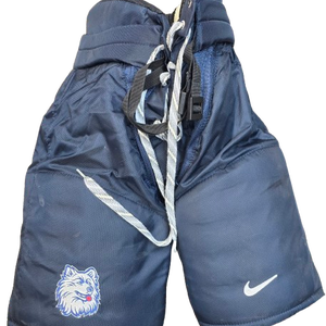 Nike Custom Pro Hockey Pants NCAA Navy Blue Women Medium UConn Bauer Used #10 (13870)