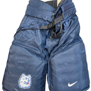 Nike Custom Pro Hockey Pants NCAA Navy Blue Women Medium UConn Bauer Used #17 (13871)
