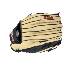 Used Wilson A500 BB/SB Glove LH Throw Black 12 1/2" 11479-S000380968