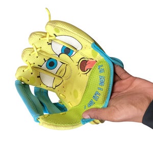 Used SPONGEBOB RH FIELDERS GLOVE 9IN BB/SB Glove RH Throw Yellow 9" 11479-S000393115