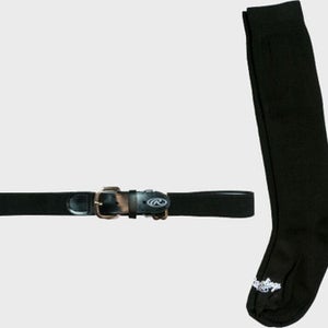 New RAWLINGS BELT/SOCK SM BLACK 11479-TNRBLTSOCKS-BLK