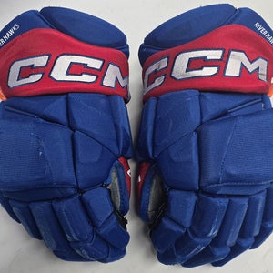 CCM Jetspeed Pro Stock Custom Hockey Gloves 14" NCAA UML USED #29 (13955)