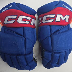 CCM Jetspeed Pro Stock Custom Hockey Gloves 14" NCAA UML USED #29 (2) (13956)