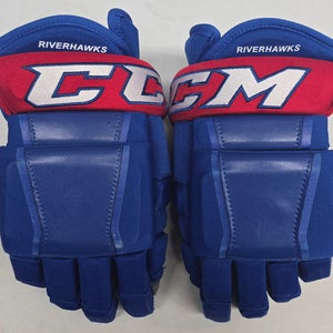 CCM HG97 Pro Stock Custom Hockey Gloves 14" UML NCAA Used #11 (13959)
