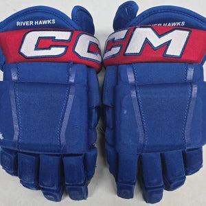 CCM HG97 Pro Stock Custom Hockey Gloves 14" UML NCAA Used #13 (13960)