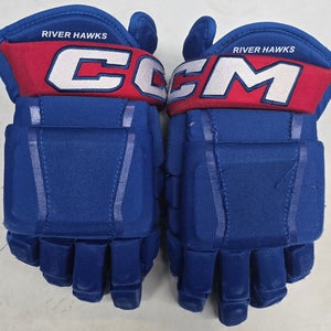 CCM HG97 Pro Stock Custom Hockey Gloves 14" UML NCAA Used #13 (2) (13961)