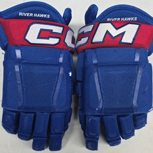 CCM HG97 Pro Stock Custom Hockey Gloves 14" UML NCAA Used #4 (13962)