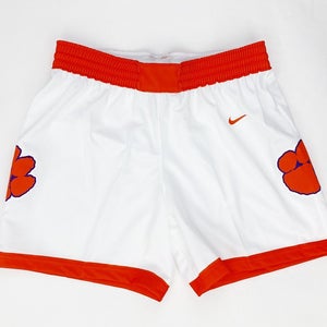 Nike Clemson Tigers Basketball Short Women's M White Orange DC2358