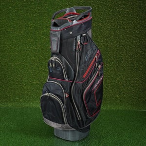 SUN MOUNTAIN C130 CART BAG 14 WAY DIVIDERS, BLACK / RED ~ L@@K!!
