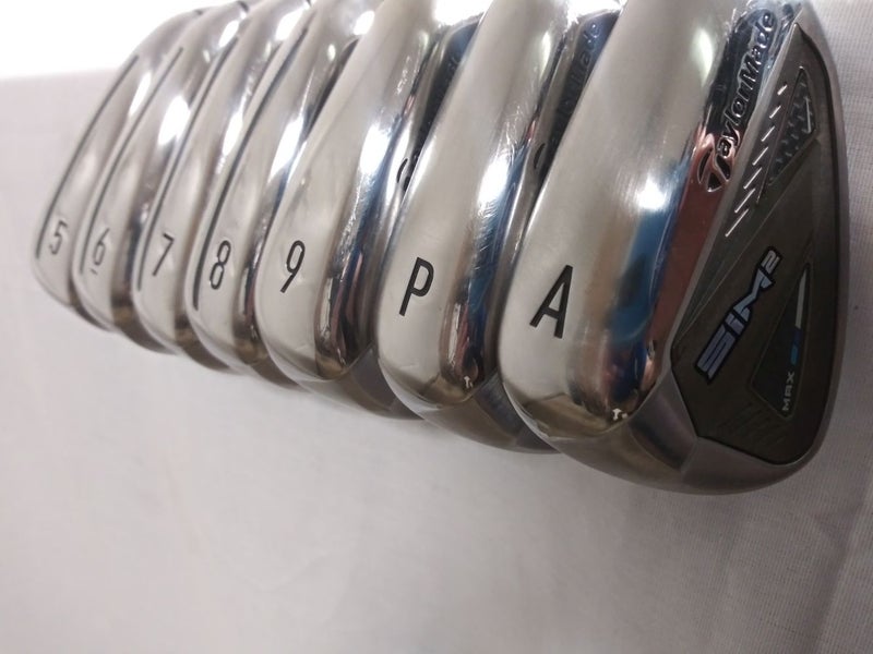 Taylor Made SIM2 Max Iron Set 5-PW+AW (Steel KBS Max 85 Stiff) Golf Clubs