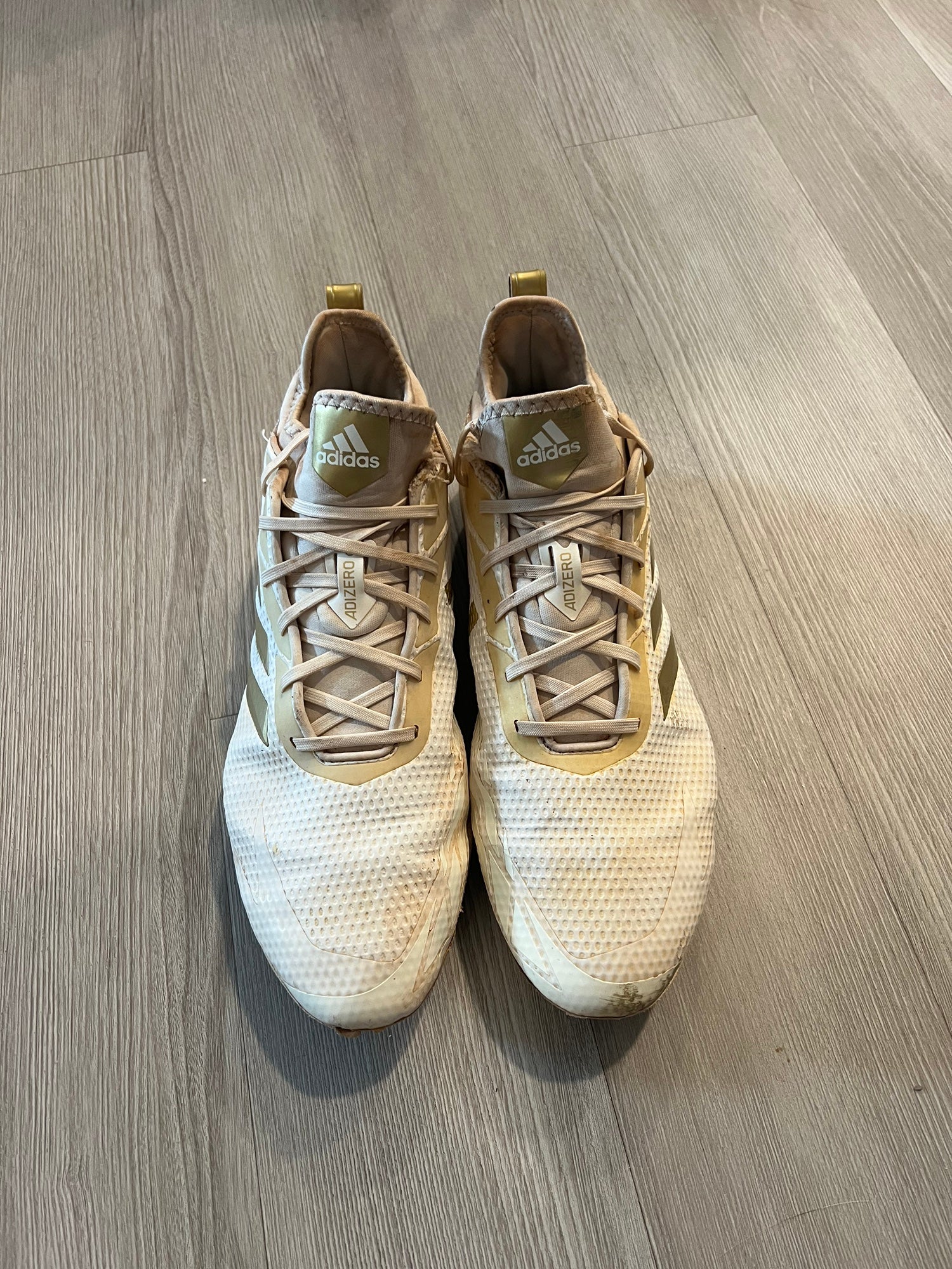 Adidas Adizero Afterburner V 5 Metal Baseball Cleats White 