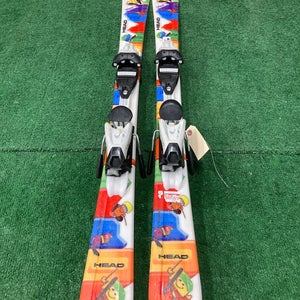 Kid's HEAD Pez JR 127 cm All Mountain Skis With Bindings (Used)