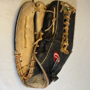 Rawlings Used Black Left Hand Throw Baseball Glove