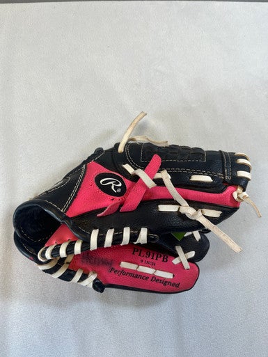 Rawlings Used Pink Right Hand Throw Baseball Glove