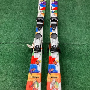 Kid's HEAD Pez JR 127 cm All Mountain Skis With Bindings (Used)