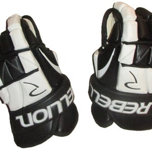 Rebellion Pro Series 5500 Leather Junior Hockey Gloves - Black/White