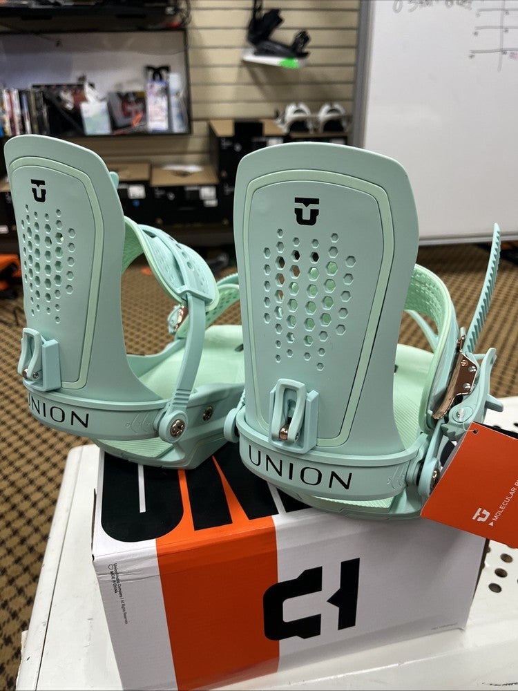 UNION TRILOGY SIZE LARGE SEAFOAM GREEN (23-24) BINDINGS *NEW IN