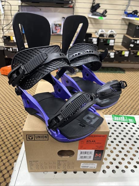 Union Atlas Snowboard Bindings Men's - Size M - Metallic Purple