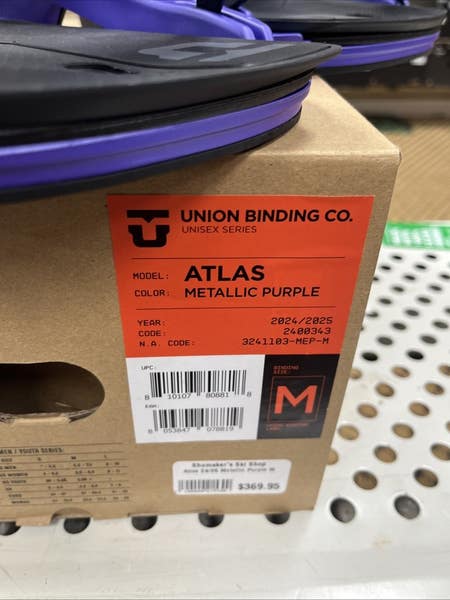 Union Atlas Snowboard Bindings Men's - Size M - Metallic Purple
