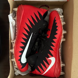 Nike Alpha Menace Pro Mid Cleat Red/Black Size 11