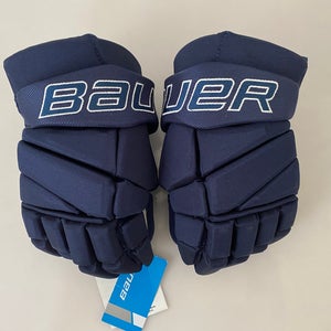New Senior Bauer Vapor Elite Team Hockey Gloves Navy Blue 14”