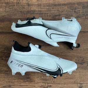 Nike Mens 12.5 Vapor Edge Elite 360 Flyknit White Football Cleats NEW