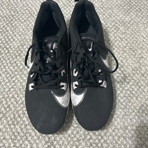 Black Men's Size M 11.5 (W 12.5) Adult Nike Low Top Vapor Molded Cleats (New)