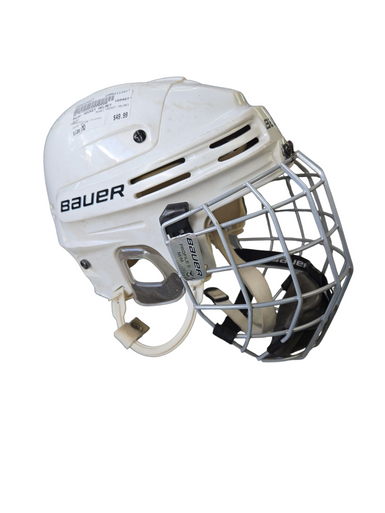 Used Bauer HOCKEY HELMET Helmet Cage Combo White MD 11617-S000324827