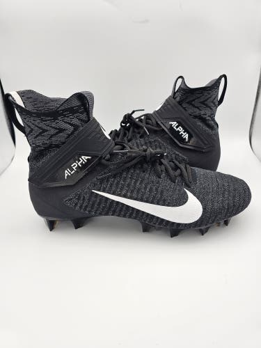 Nike Alpha Menace Elite 2 Wide 'Black White' Football Cleats Men's Size 16