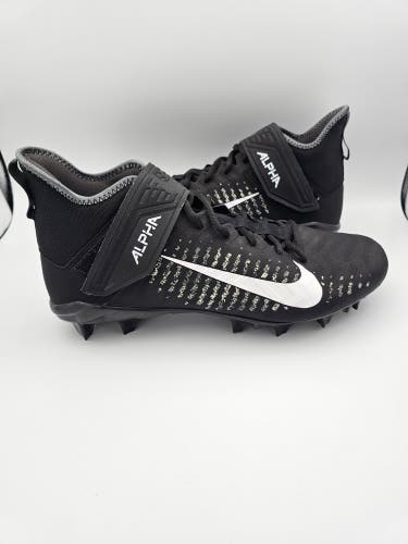 Nike Alpha Menace Pro 2 Wide 'Black White' Football Cleats Men's Size 15