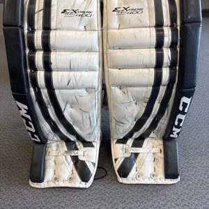 CCM (Used) White Intermediate Senior 33" Goalie Leg Pads