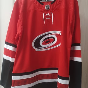 Adidas NHL Carolina Hurricanes Authentic Home Hockey Jersey Men's Size 46 NWT