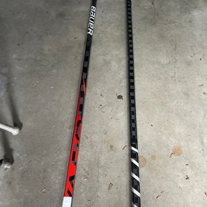 Senior  All Black Right Handed Hockey Stick PP28 Pro Stock (Used)