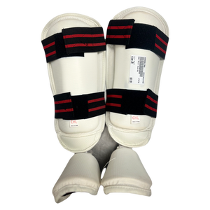 Used Martial Arts Shin Pads White Junior 11730-S000061768