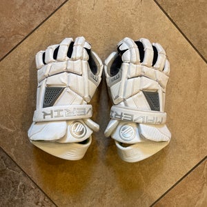 White Maverik M5 Lacrosse Gloves 13" (Used)