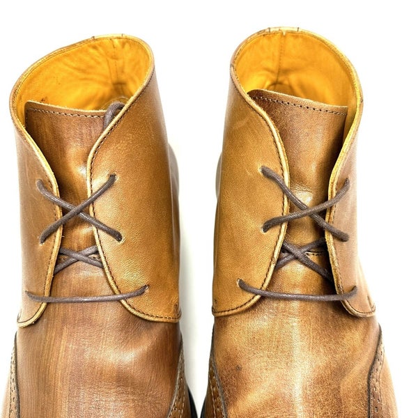 UNDANDY Men\'s Suede Wingtip Brogue Chukka Boots Size 12 Navy Mustard Red Gray Undandy Mens Ankle Chukka Wingtip Brogue Dress Boots Brown  main image 4
