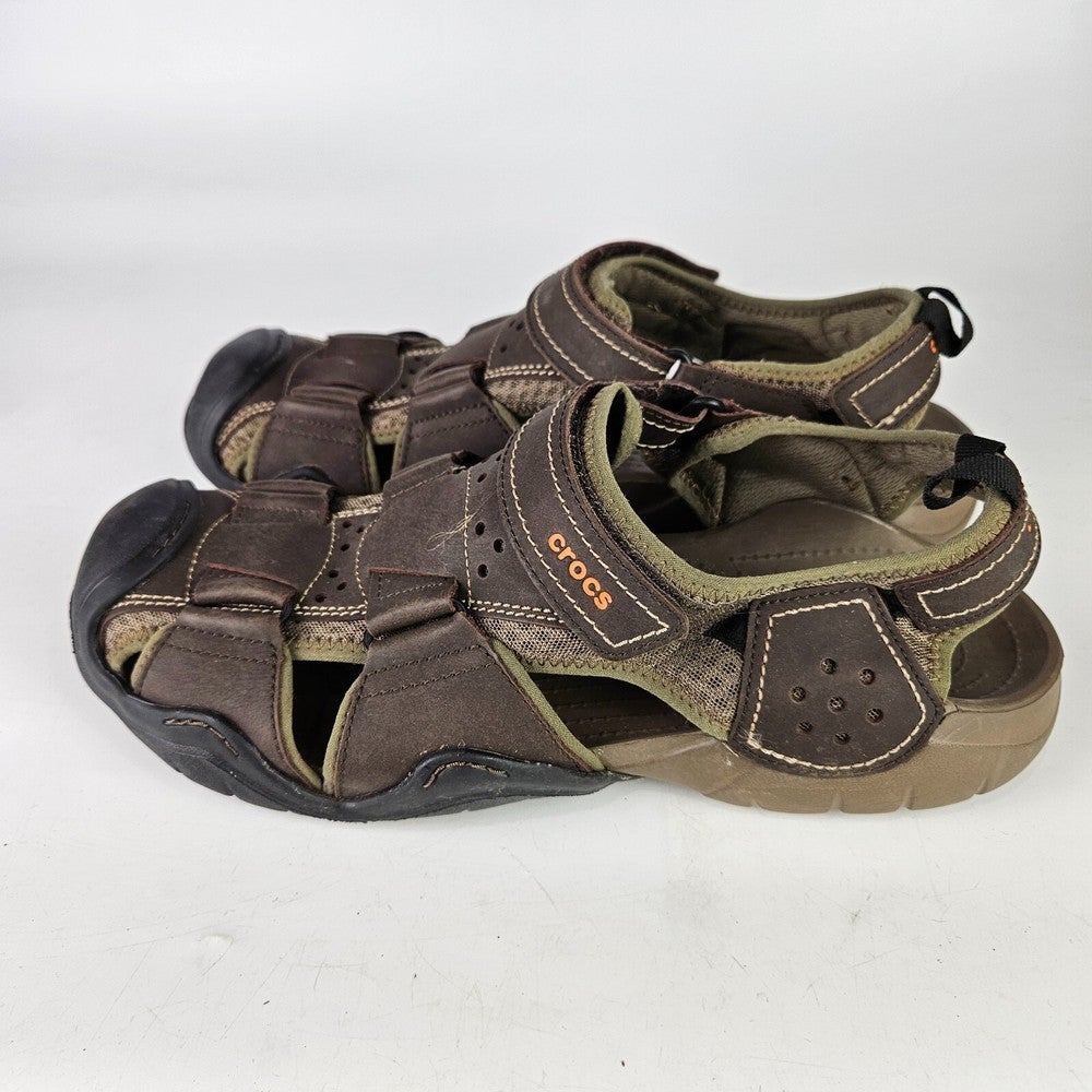 CROCS Swiftwater Faux Leather Sandals WOMEN main image 3