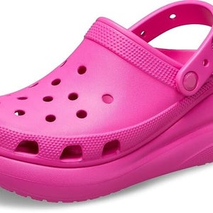 Crocs Crush 207521-6UB Clogs Unisex 9M/11W Fuchsia Platform Casual Shoes NCB5