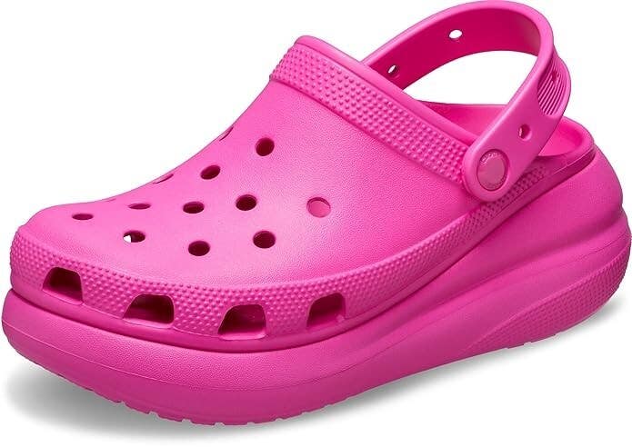 Crocs Crush 207521-6UB Clogs Unisex 9M/11W Fuchsia Platform Casual