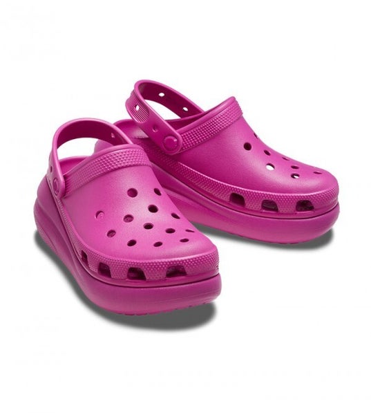 Crocs Crush 207521-6SV Clogs Unisex Fuchsia Slip-On Platform Casual Shoes NCB3